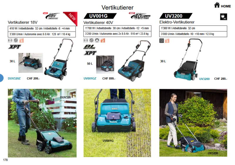 50. Makita Akku Rasenmäher - Vertikutierer